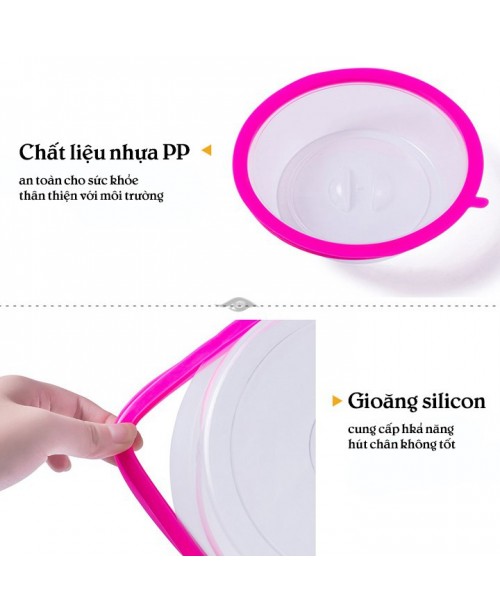 Nắp đậy thức ăn viền silicon hút chân không